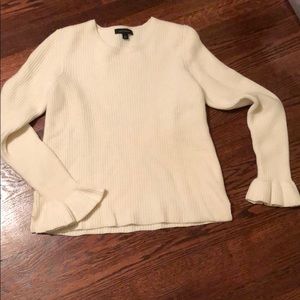 Ann Taylor Flutter Sleeve Knit Sweater